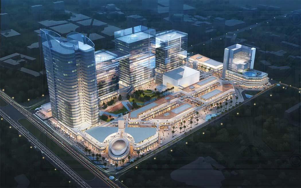 Golden Grande Commercial Hub Aerial View